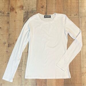 SBS Fashion Top Size Large NEW White Basic Everyday Minimalist Casual